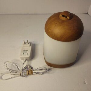 SpaMist Wood Grain Ultrasonic Diffuser with Remote by Sparoom LED Lights